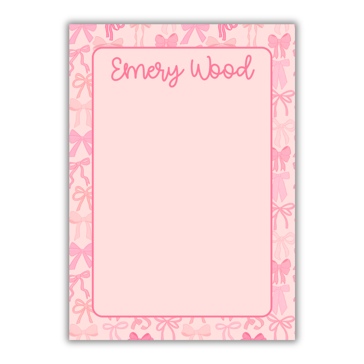 Pink Bows Notepad