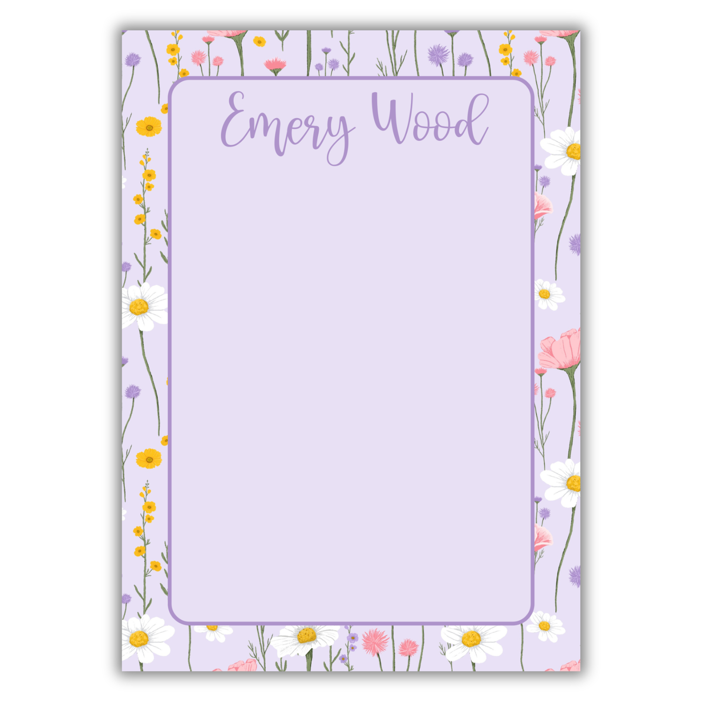 Purple Wildflower Notepad