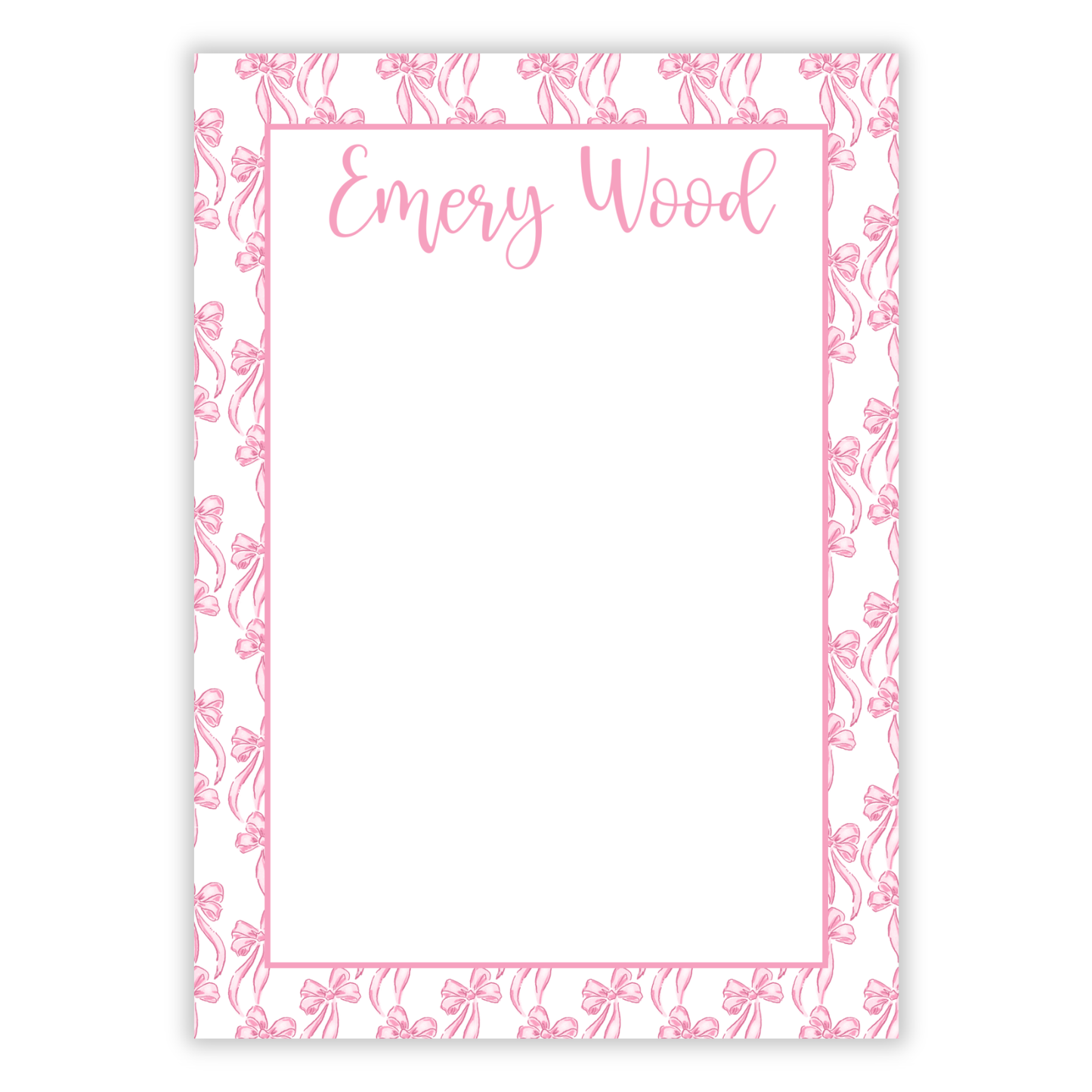 Pink Gift Bows Notepad