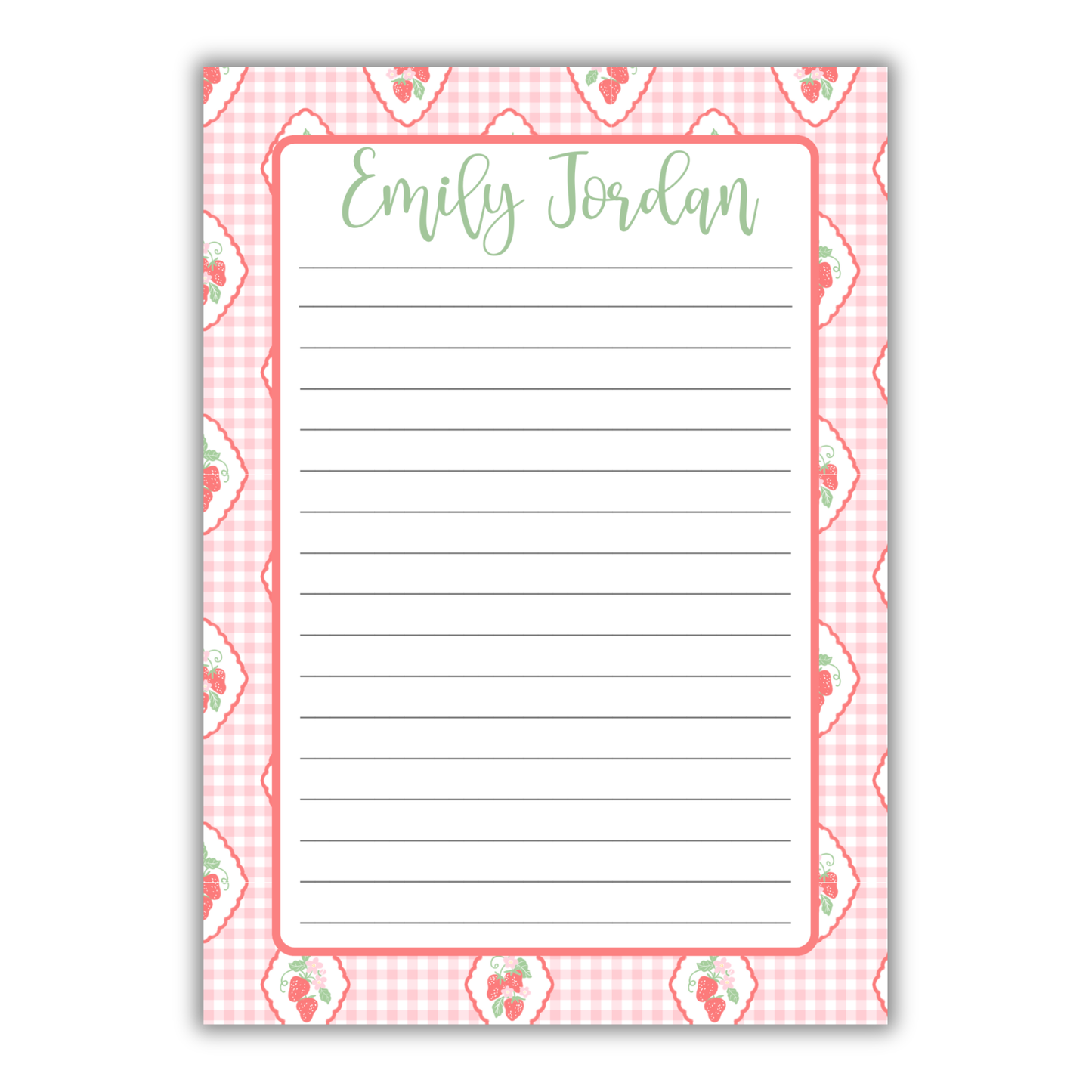 Pink Strawberry Notepad