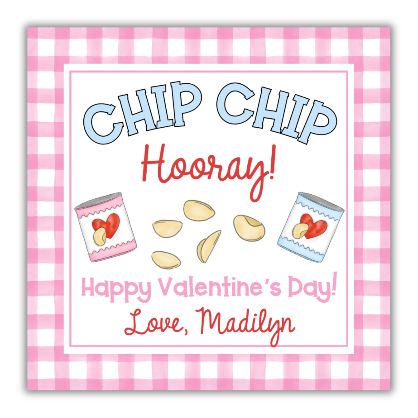 Chip Chip Hooray Valentine's Tag