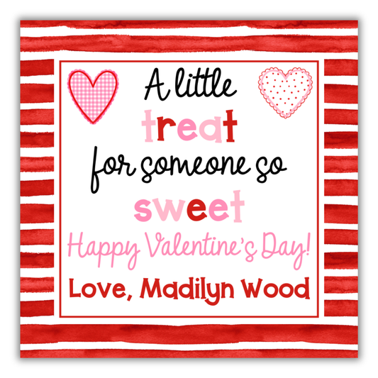 A little Treat Red Valentine Tag