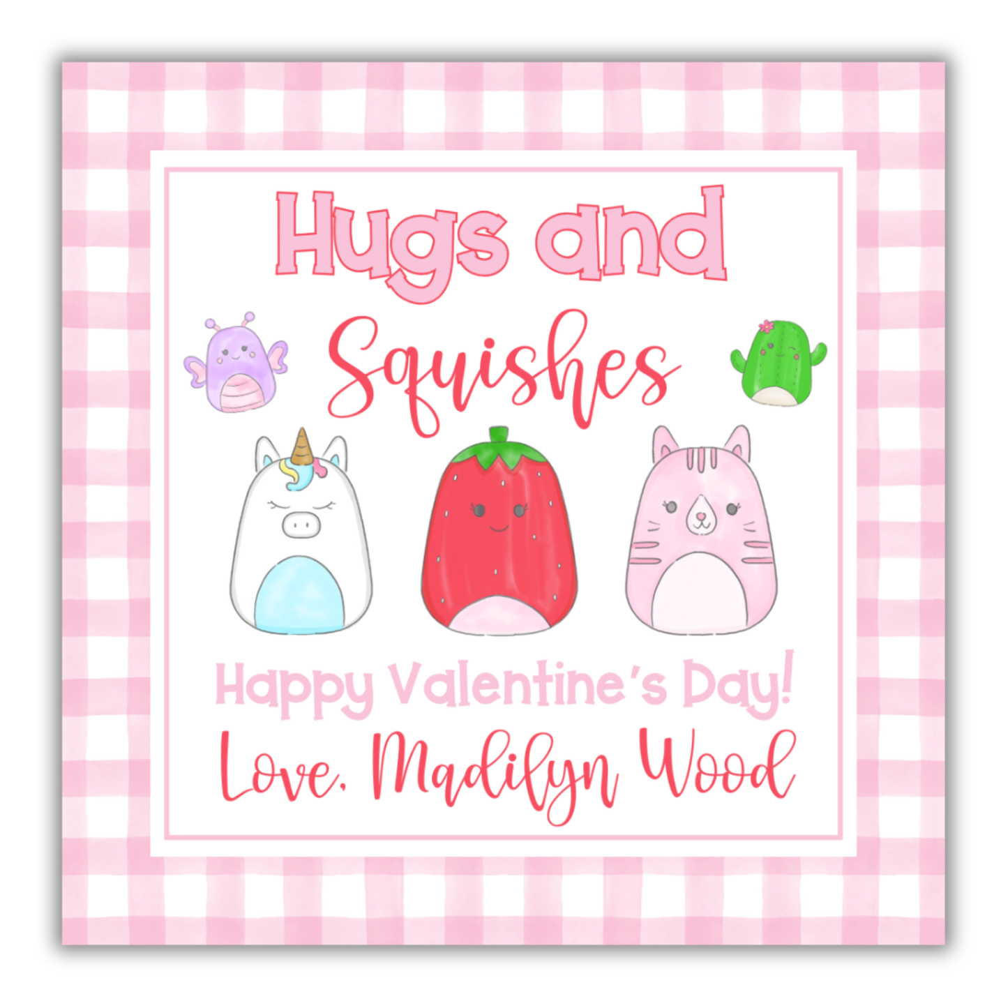 Hugs and Squishes Valentines- Squish-mallows Valentine