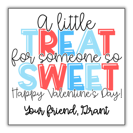 Treat for Someone Sweet- Valentine's Blue Tag