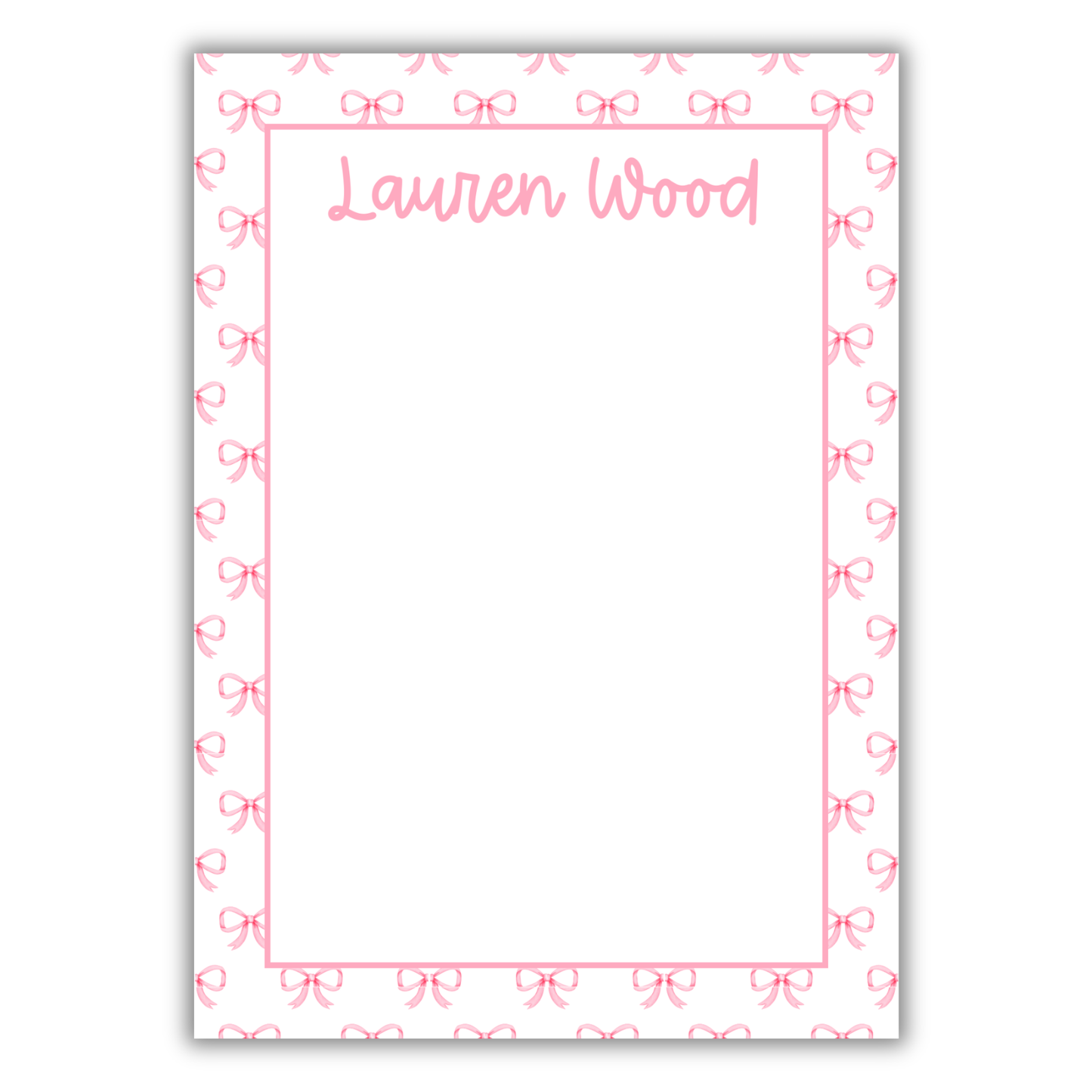 Pink Bows Notepad