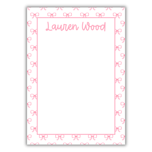 Pink Bows Notepad