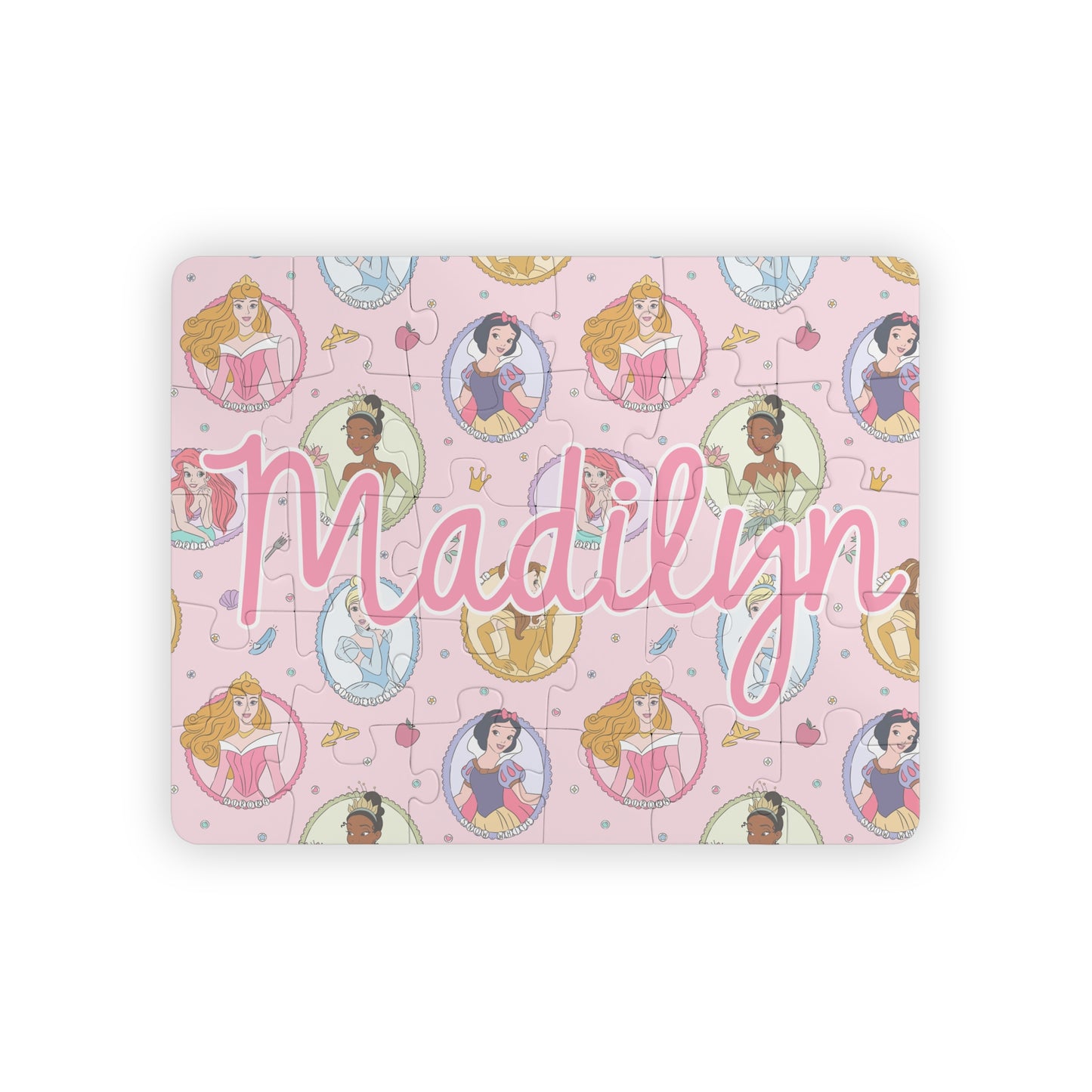 Personalized Princess 30‑Piece Kids Puzzle — Custom Name Toddler Jigsaw