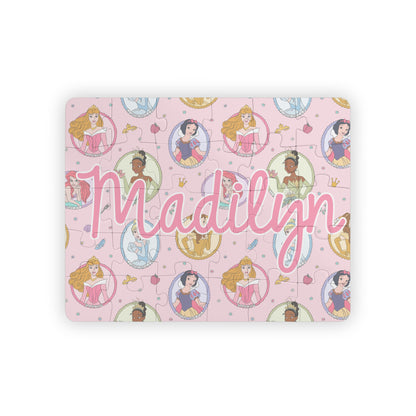 Personalized Princess 30‑Piece Kids Puzzle — Custom Name Toddler Jigsaw