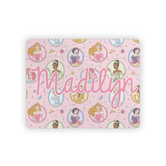 Personalized Princess 30‑Piece Kids Puzzle — Custom Name Toddler Jigsaw