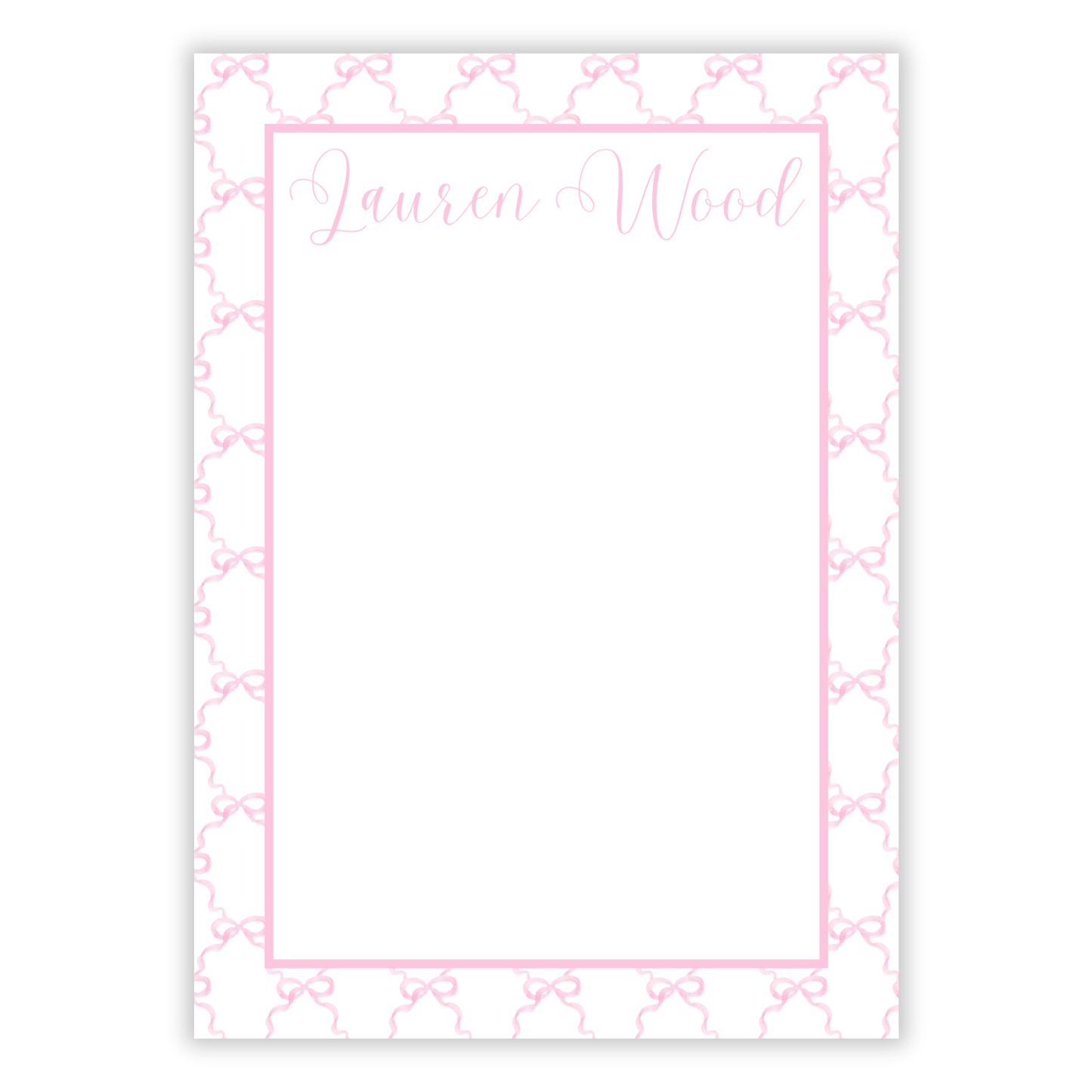 Pink Bows Notepad