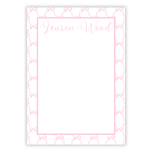 Pink Bows Notepad