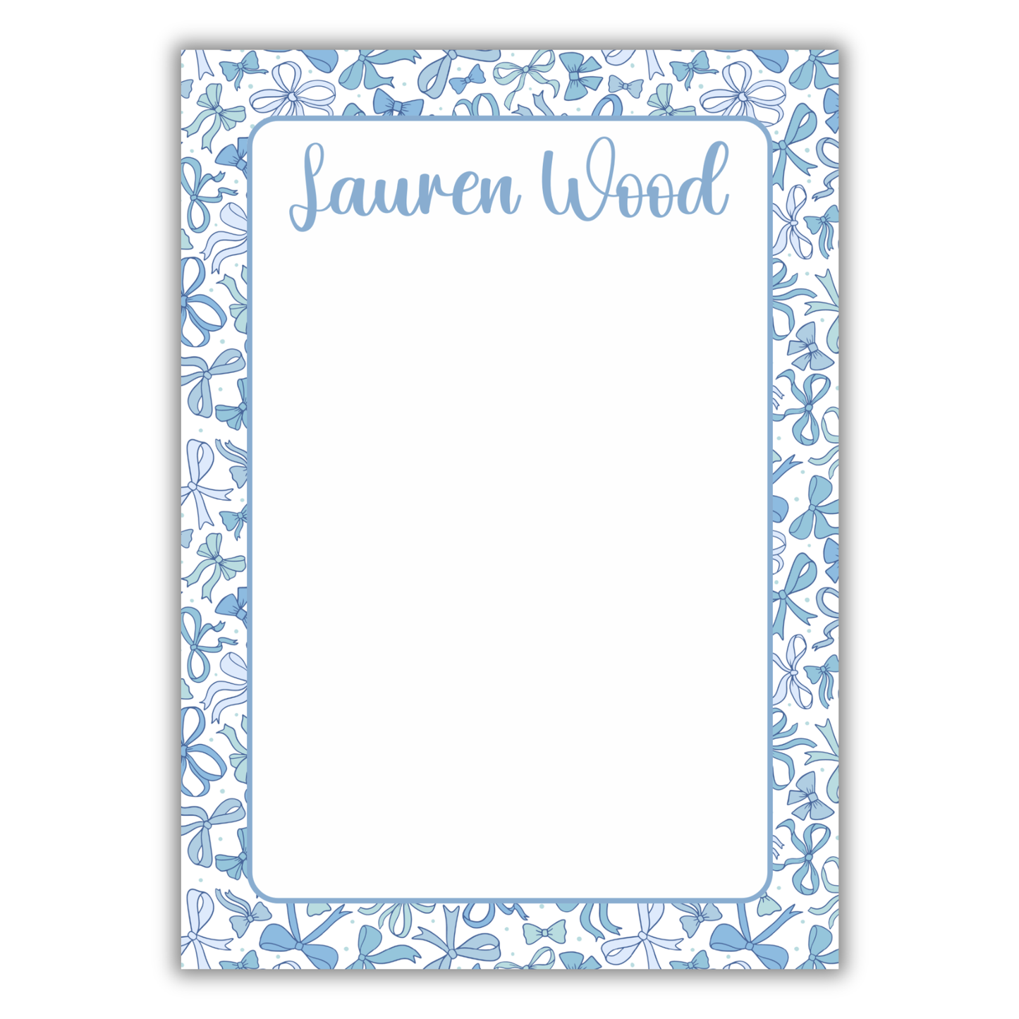 Blue Bows Notepad