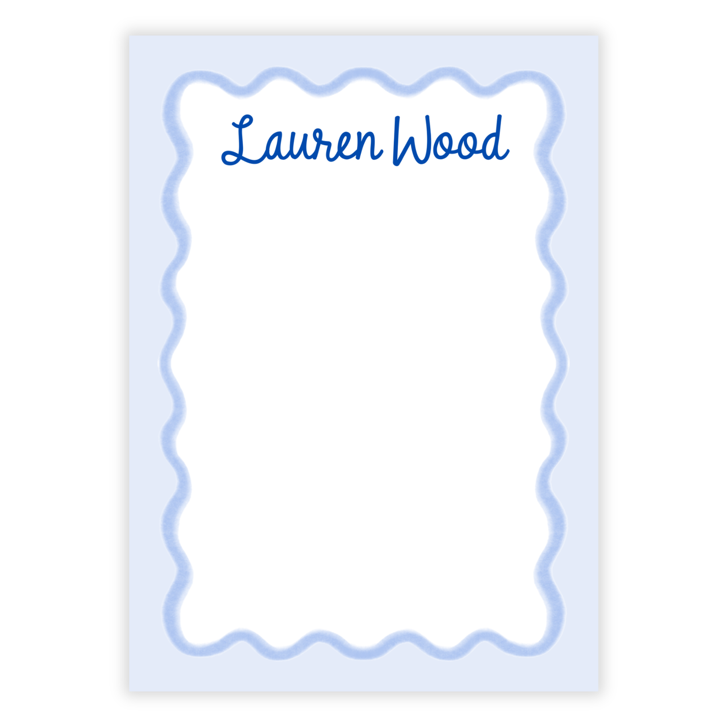 Blue Wavy Notepad