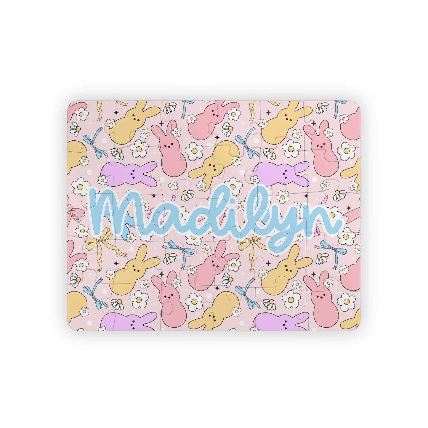 Personalized Bunny Puzzle — Custom 30‑Piece Kids' Jigsaw (Name "Madilyn")