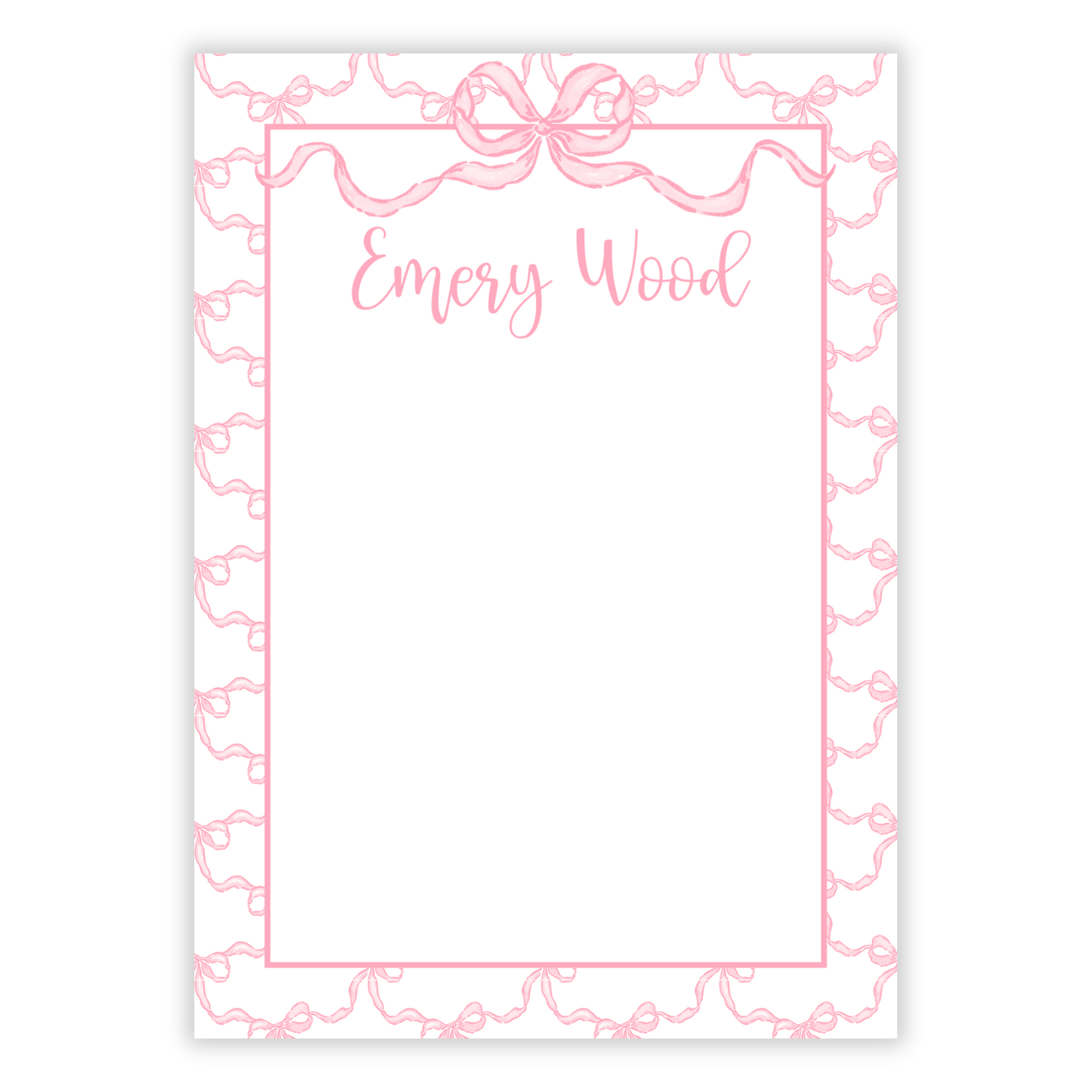 Pink Bows Notepad