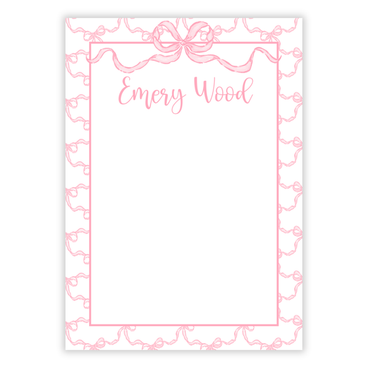Pink Bows Notepad