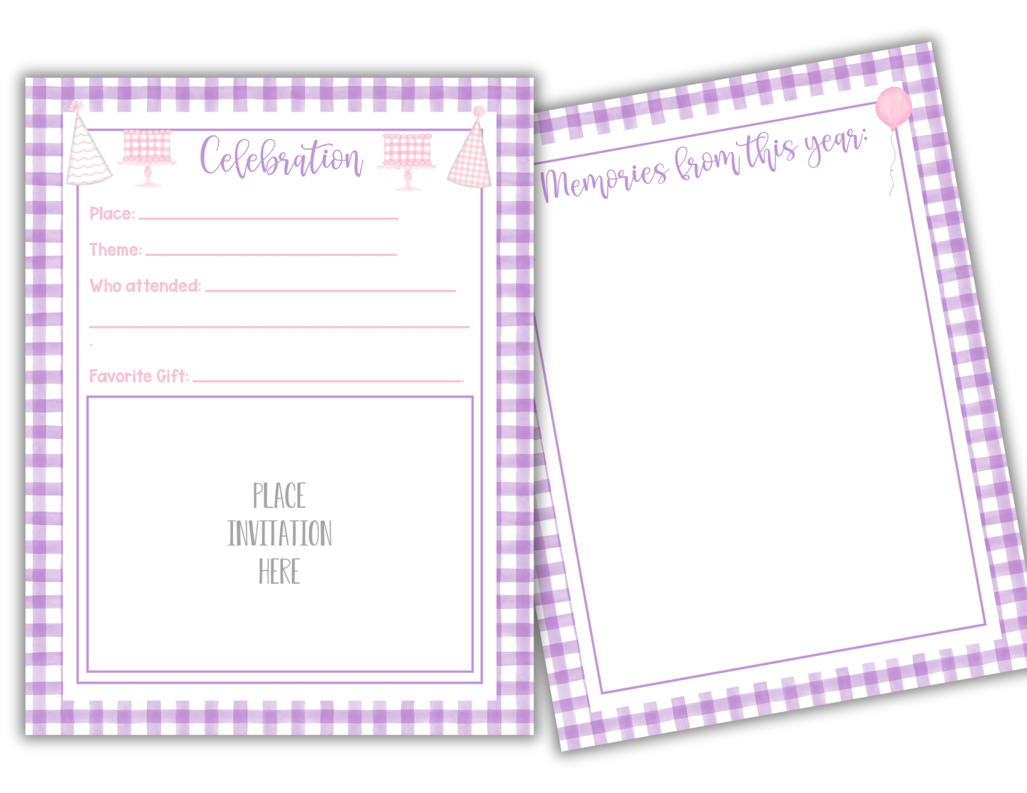 Birthday Memory Book- Girl