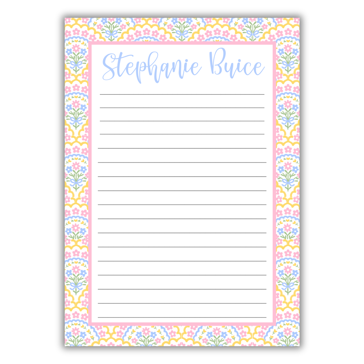 Pink Scallop Notepad