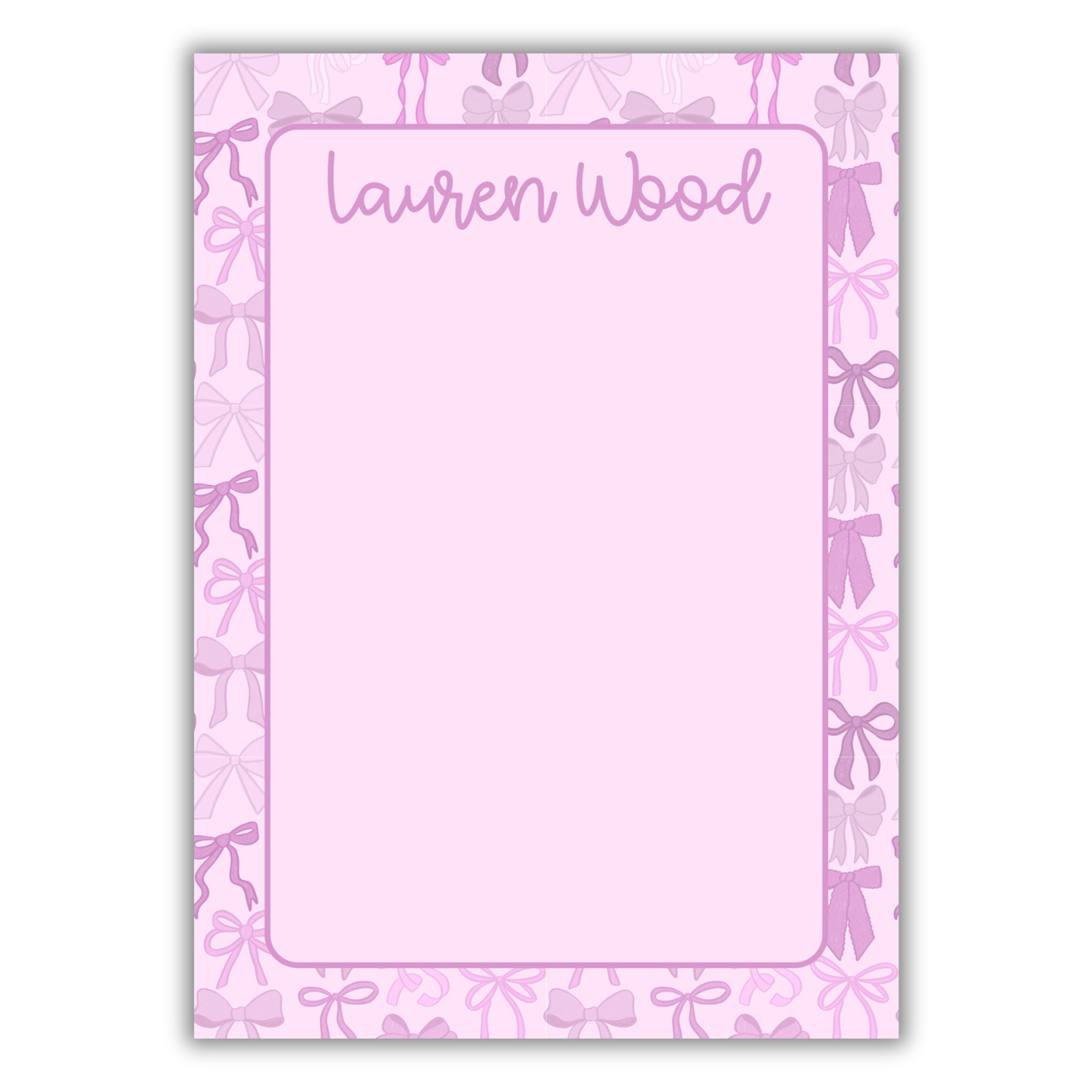 Purple Bows Notepad