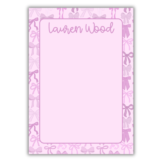Purple Bows Notepad