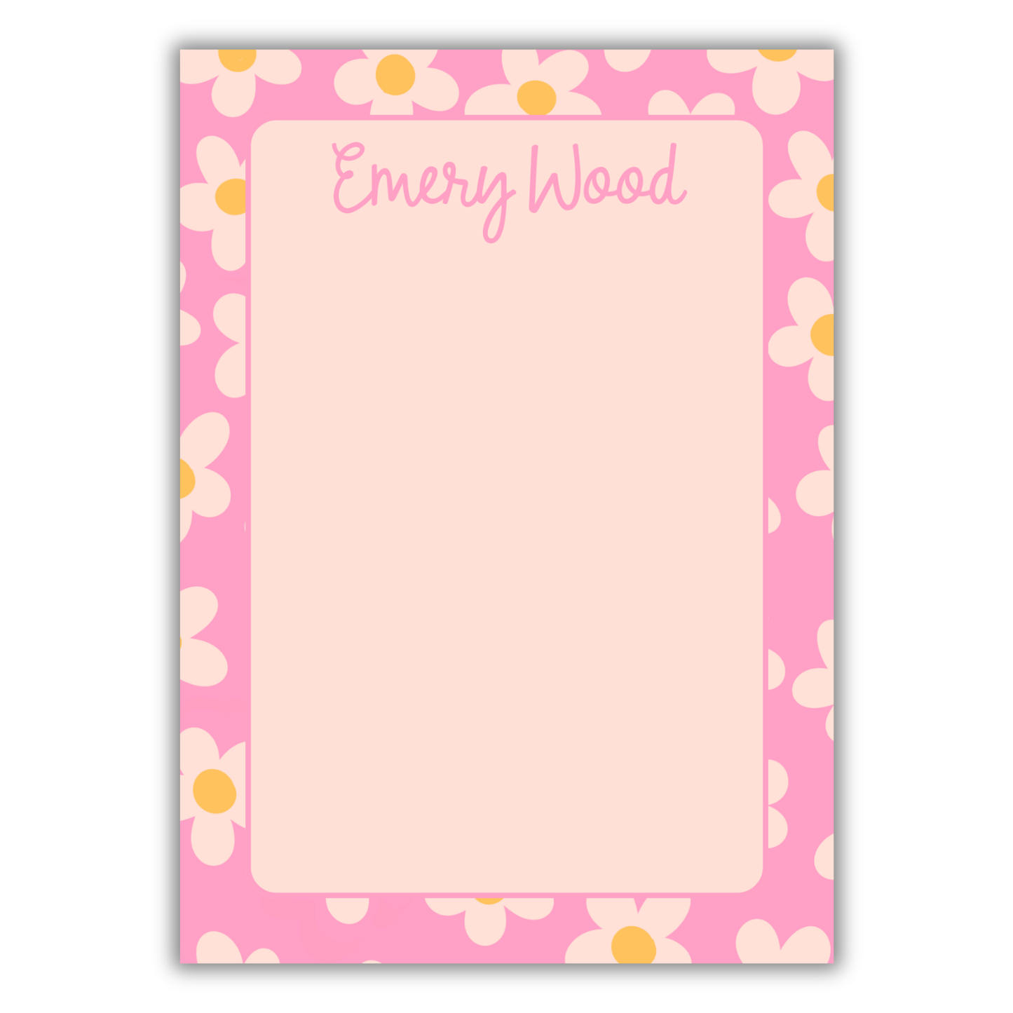 Groovy Flower Notepad Pink