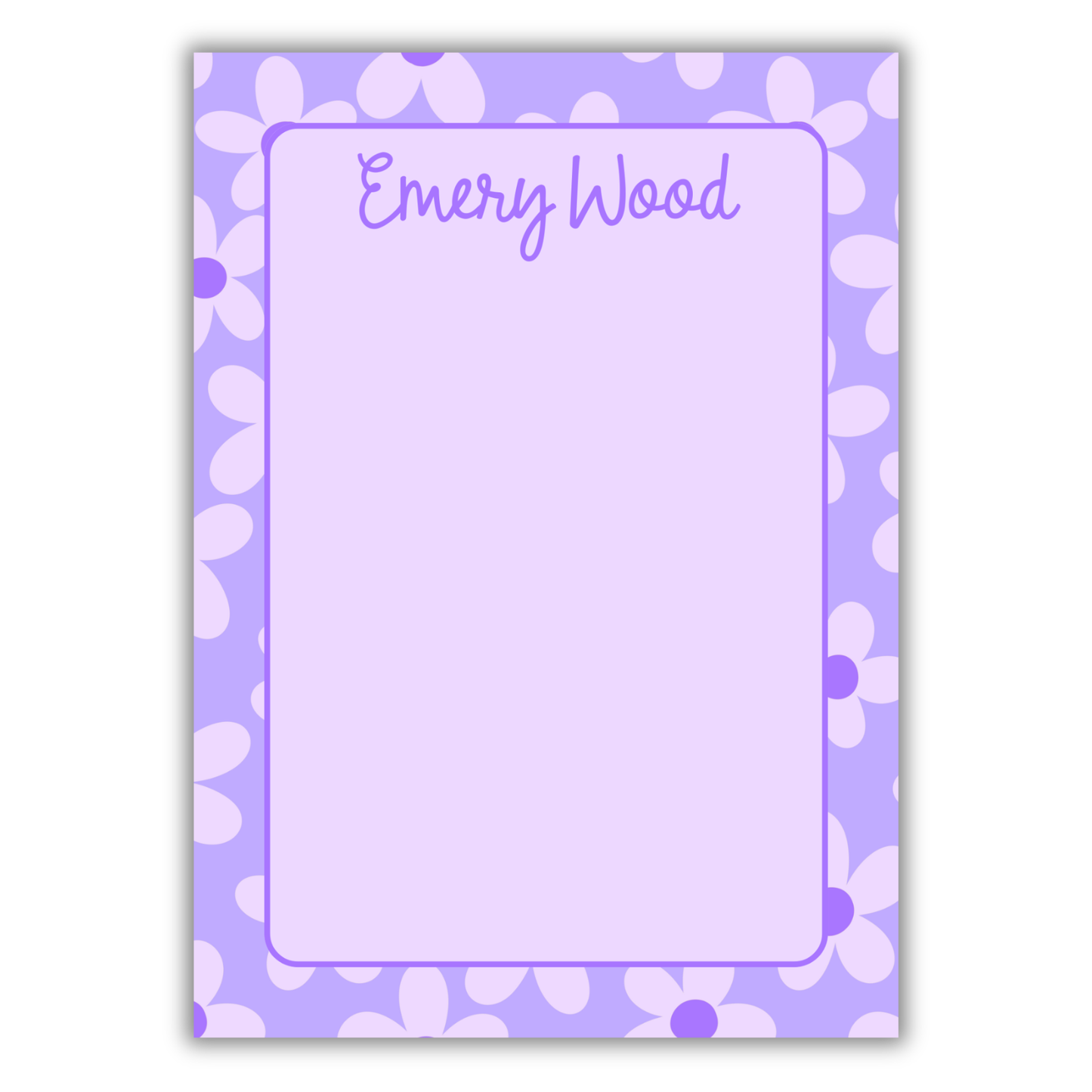 Groovy Flower Notepad Purple