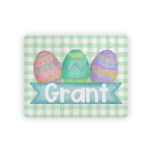 Personalized Kids Puzzle - Easter Eggs Name Puzzle (30-Piece)
