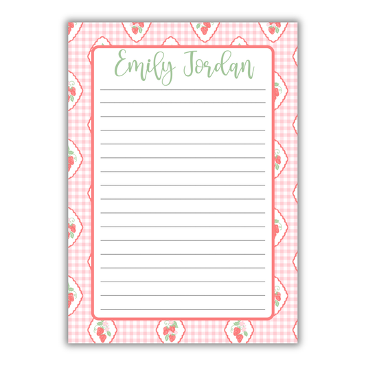 Pink Strawberry Notepad