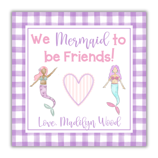 Mermaid Valentine Tag