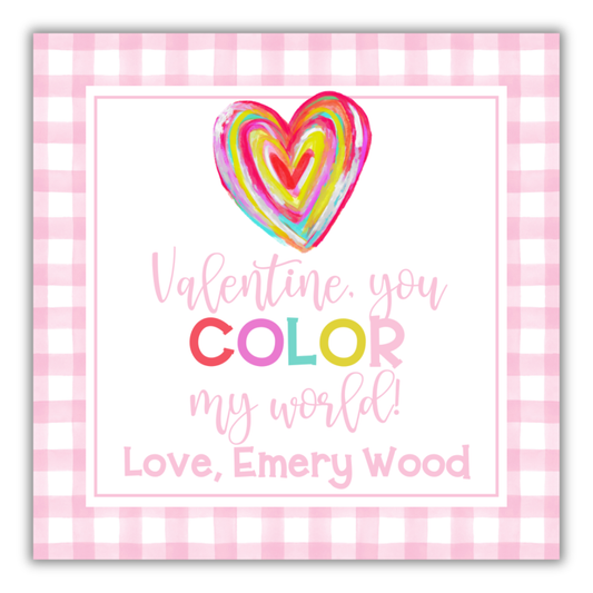Color Valentine Pink Tag