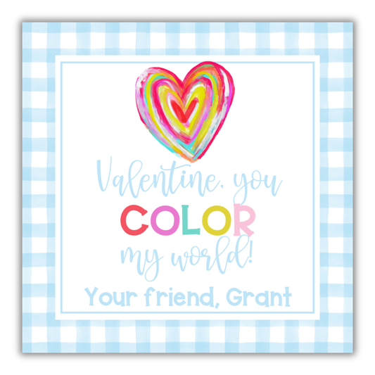 Color Valentine Blue Tag