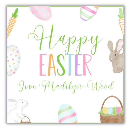 Happy Easter White Tag