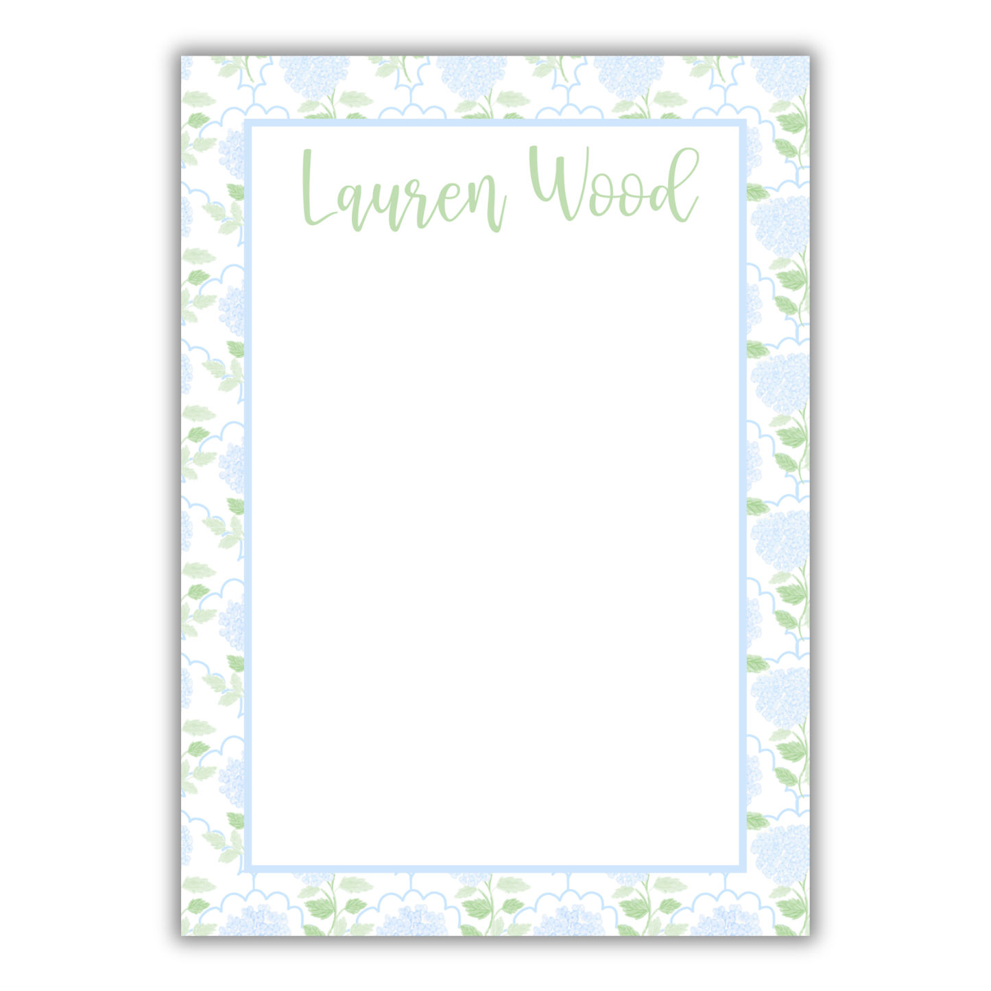 Blue Hydrangea Notepad