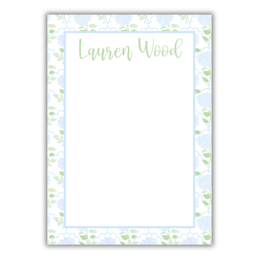 Blue Hydrangea Notepad