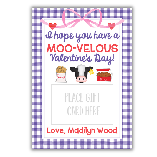 Chick-Fil-A Gift Card Holder - Valentine's Gift Card Holder