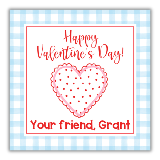 Happy Valentine's Tag- Blue