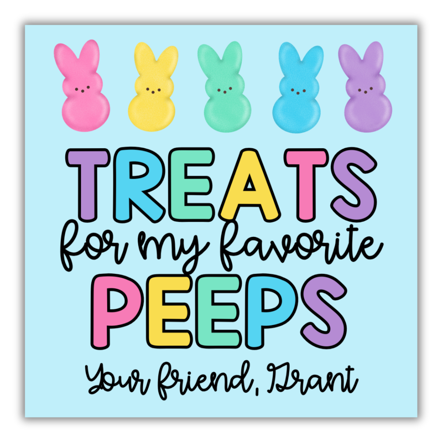 Treats for my Peeps Blue Tag
